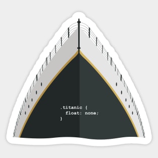 Titanic CSS Values Sticker